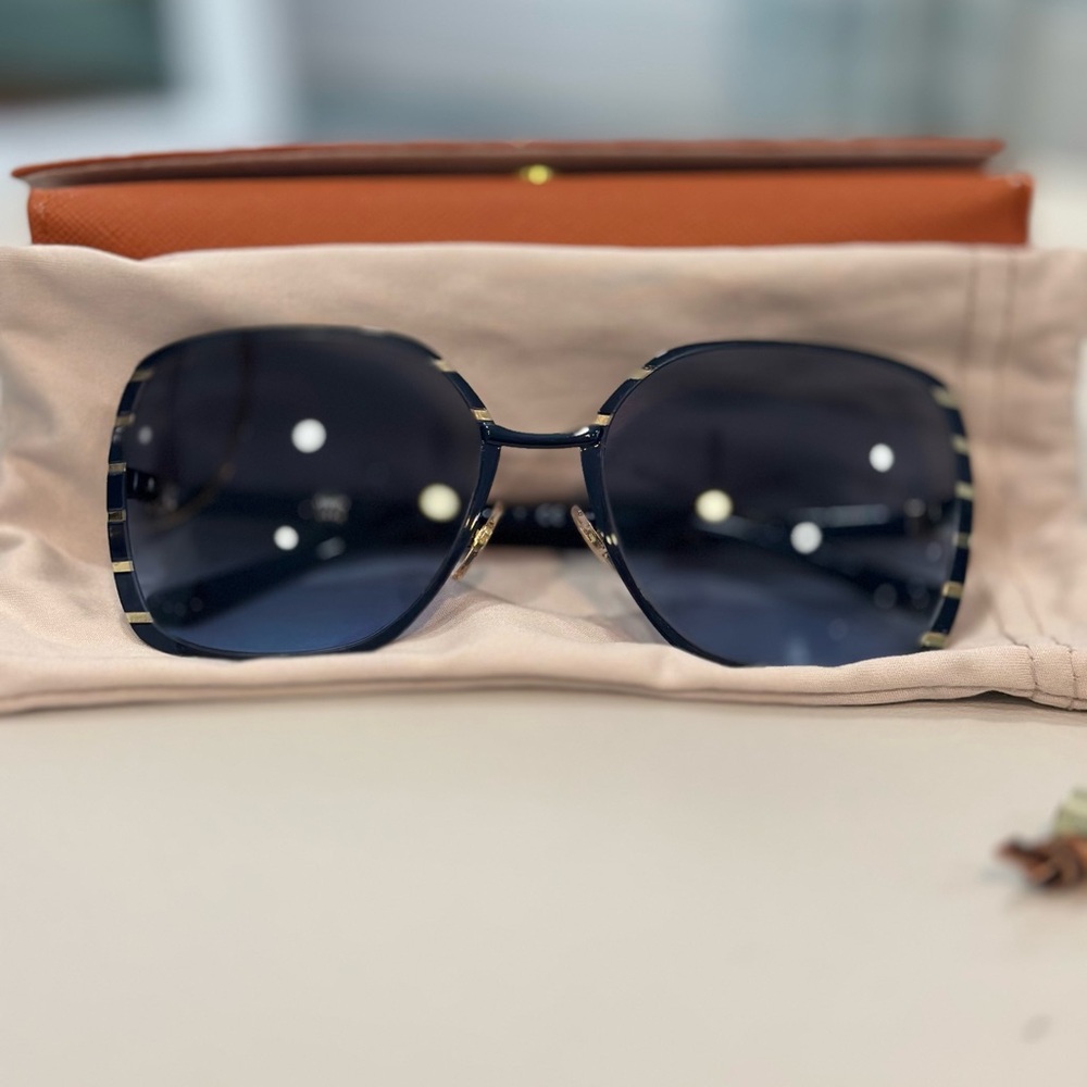 Tory Burch Blue Oversized Sunglasses